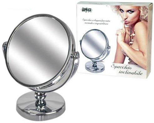 Kosmetikspegel runt bord badrum dubbel silver lutbar förstoring GT 488611