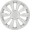 cartrend Radkappen Delta, 13 Zoll, für alle gängigen Stahlfelgen, aus Spezial-ABS-Qualitätskunststoff, schlagfest, zweischichtige Metallic-Lackierung, überlackierbar, silber, 1 Stück