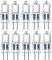 ShuoHui 10x JC Type Halogen Lampe Halogenbirne G4 12V 35W Stiftsockel leuchtmittel