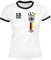 MoonWorks® Damen Fan-Shirt Fußball Retro Deutschland Germany Weltmeisterschaft Fan-Trikot Style WM 2018 weiß-schwarz L