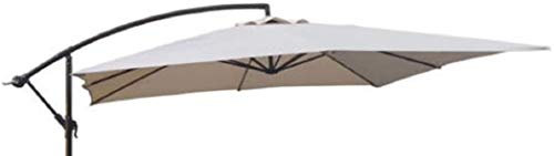 Megashopitalia Top Telo di Ricambio Superiore per Ombrellone Quadrato 3x3 Metri 8 Stecche Telo in poliestere Beige