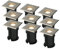 HOFTRONIC - 9er Ramsay Terrassen Einbaustrahler GU10 Edelstahl Eckig 5 Watt 400 Lumen Boden Licht 2700K Extra Warmweiß LED Einbauleuchte IP67 Wasserdicht - Dimmbarer Bodeneinbauleuchte außen