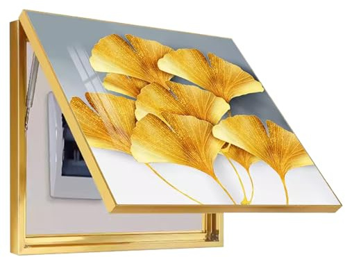 Electric Meter Box Decorative Paintings Distribution Box Wall Hanging Paintings Electric Box Cover Hide Painting-Free Punching (55x45cm/21.7x17.7inch,A)