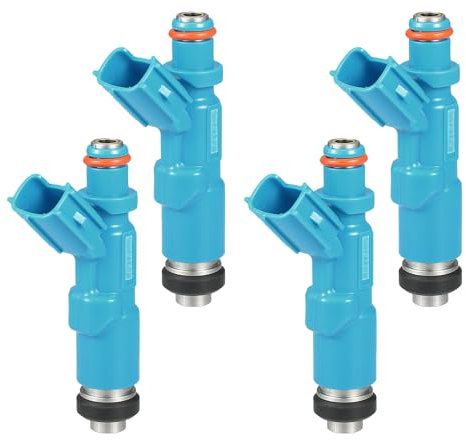 A ABSOPRO Iniettore Carburante No.23250-29015 Ugello Iniezione Carburante per Toyota Yaris Vitz 1999-2005 1.0L 1.3L Blu 4 Pezzi