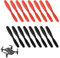16 Stück Propeller, Rc Drohne Ersatzteile, Rc Flugzeugpropeller, Propellerblätter Zubehör, Plastikflugzeug Propeller, Für Alle Arten Von Drohnen Verwendet Werden (Schwarz, Rot)