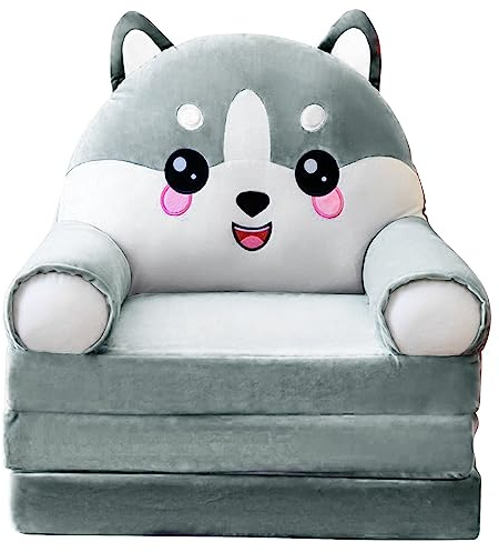 Ghzste Kids Fold Out Couch Cover for Boys Girls Toddler Comfortable Soft Chair Slipcover Flip Out Foldable Children 2 in 1 Convertible Sofa to Lounger Plush Cover (d)
