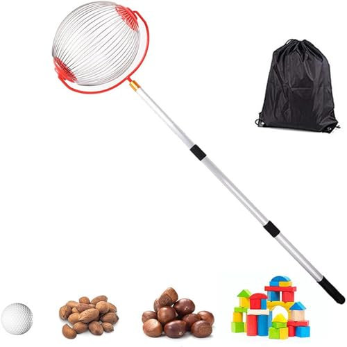 Collecteur De Noix - Cueilleur De Fruits Collecteur De Fruits Collecteur De Noix | Collecteur De Fruits avec Tige Télescopique Réglable | Outils Ramassage Rouleau Noix pour Les Noix, Les Pruneaux