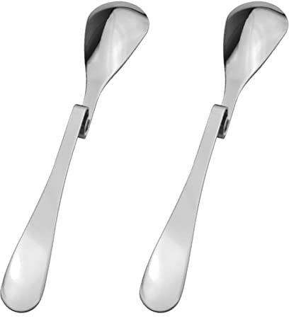 MAGICLULU Agitatore in Acciaio Inox 2 Pezzi Cucchiaio Da Caffè Curvo A S Per Mescolare Espresso Cappuccino Dessert