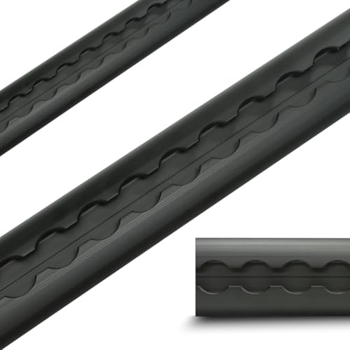 LOADCARE Binario per airline, nero, semicircolare, di sicurezza del carico, per furgone, in alluminio, verniciato a polvere, per camion, auto, rimorchi (1, 2 metri)
