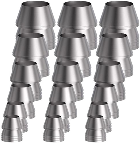 ABOOFAN Cuñas de Hierro para Martillo Cónicas 18 Piezas (diámetros 8-18 Mm), Accesorios Reforzadores para Herramientas Manuales, Kit para Instalación y Sujeción en Jardinería