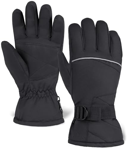 Tough Outdoors Ski Gloves for Men & Women -Thermal Snow Gloves & Waterproof Snowboarding Gloves - Warm Winter Gloves for Men