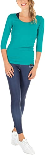 WINSHAPE - Maglia a Maniche Corte da Donna, per Yoga e Pilates, Donna, WS4-OCEAN-GREEN-XL, Ocean/Grün, XL