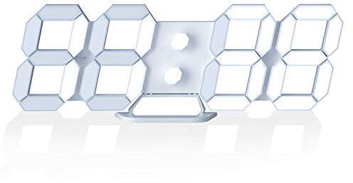 EDUP HOME Orologio da tavolo digitale a LED, da tavolo, 24,6 cm, con sveglia regolabile per ufficio, casa, soggiorno, con adattatore di alimentazione (telecomando non incluso)