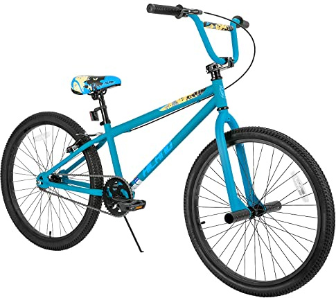 HH HILAND 26 inch BMX Bike for for Teen Bike and Adult Bikes, Beginner-Level BMX to Advanced Riders with 2 Pegs, Bicycles for Men and Women Blue