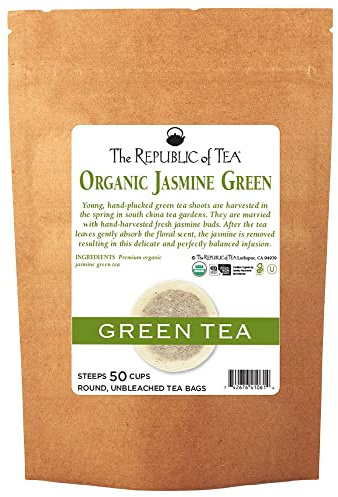 The Republic of Tea - Organic Jasmine Green Tea, 50 Tea Bag Refill