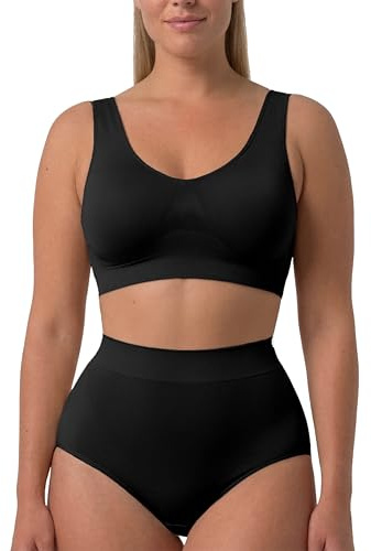 Risalti Sujetador Sin Aros Mujer Moldeador Microfibra - Sujetador Sin Costuras, Tirantes Anchos, Comodos Seamless - Made in Italy