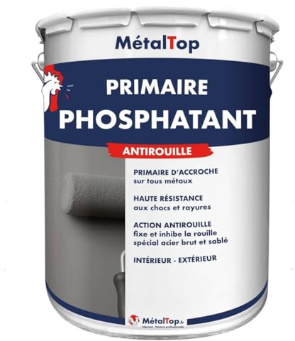 Metaltop - Primaire Phosphatant - Gris fenêtre - RAL 7040 - Pot 1 L