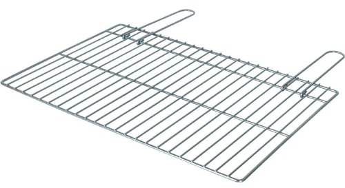 ALGON Parrilla Barbacoa 60x40cm Zincada, Rejilla de Acero para BBQ Carbón, Ideal para Barbacoa Portátil sin Humo, Accesorios Barbacoa y Grill Barbecue