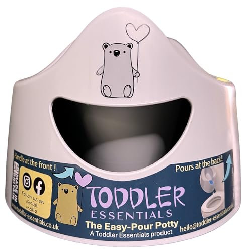 Toddler Essentials Easy Pour Potty - Light Pink | Portable Potty Training Toilet Seat for Toddlers | Hygienic, Easy to Clean, and Travel-Friendly (Previously Known as Pourty)