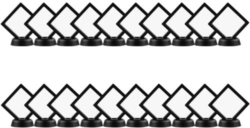 3D-Schweberahmen 5/10/20/30 Stück schwimmende Schmuckständer Aufbewahrungsbox(Color:Black 20PCS)