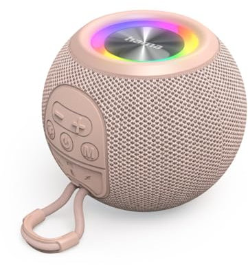 Hama | Altavoz Bluetooth (Altavoces inalámbricos 5W Potencia, iluminación led, 10H música, USB-C, conexión Jack 3.5mm) Rosa