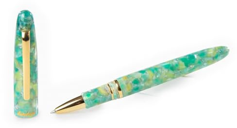 Esterbrook Estie Tintenroller in der Farbe Sea Glass Gold mit Edelharz, ESG817