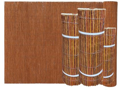 Valla de mimbre Natural 60 x 300 cm - Estera de Mimbre - Cañizo Jardin Ocultacion - Valla Ocultacion Jardin Exterior - Malla Para Balcon y Terraza