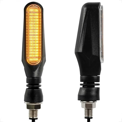evermotor Intermitentes Homologados LED, 2 piezas 12 V, para motocicleta scooter ATV Naked Scrambler Touring Street, IP67 resistente al agua