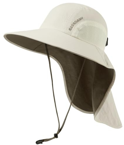 Basdash UPF 50+ Unisex vattentålig solhatt med bred brätte och stor nackflik, fiskhatt för män och kvinnor