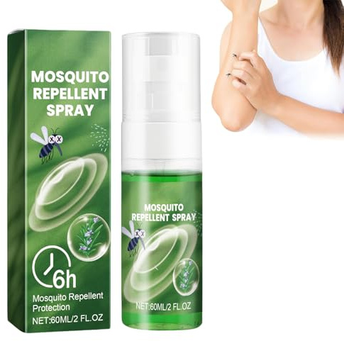 KUIRUNRX® Spray Repelente de Mosquitos, Protege de una Amplia Gama de Insectos Que pican, en Interiores y Exteriores, Hasta 6 Horas de Protección, 60ml