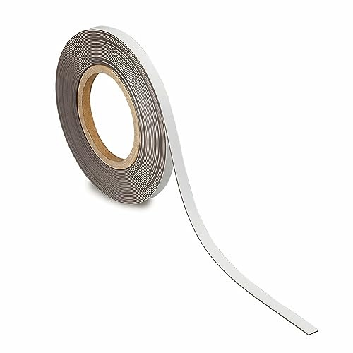 MAUL Kennzeichnungsband 50mm x 1mm | Beschriftbares Band mit magnetischer Rückseite | Vielseitig anwendbar in Büro, Werkstatt, Lager und Küche | Individuell zuschneidbar | 10m Länge | Weiß