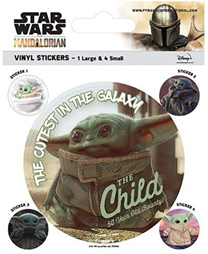 Pyramid International Aufkleber Star Wars The Mandalorian, offizielles Lizenzprodukt