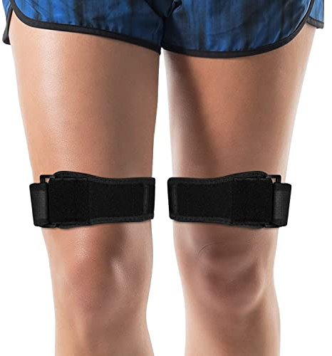 supregear ITB Fascia per Ginocchio, 2-Pack Ginocchio Iliotibiale Coscia Anca e Sindrome ITB Supporto a Compressione Avvolgimento Rgolabile e Traspirante Della Banda IT Avvolgimento di Compressione