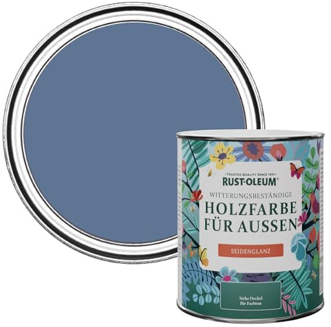 Rust-Oleum Blue Mould-Resistant Garden Paint In Satin Finish - Blue River 750ml