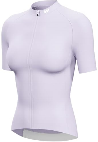 Lo.gas Radtrikot Damen Kurzarm,Fahrradtrikot Rennrad Trikot Atmungsaktiv Frauen Fahrrad Shirt Sommer Fahrradjacke Radfahren Top Mit 3 Taschen S Lila