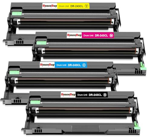 HenceBuy DR-243CL Trommeleinheit Kompatibel für Brother DR243CL Trommel Kit für MFC-L3770CDW MFC-L3750CDW HL-L3230CDW HL-L3210CW MFC-L3710CW DCP-L3550CDW MFC-L3730CDN (Schwarz Cyan Magenta Gelb)