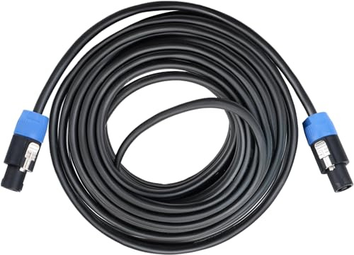 Pronomic pro-line BOXSP2-25 högtalarkabel 2 x 2,5 mm² – Professionell boxkabel för DJ & PA – Längd: 25 m – Anslutning: 2-polig speakon-kompatibel – spännhylsa, dragavlastning – svart