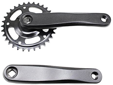YNZUNMY Fahrrad Kurbel,Kurbelgarnitur 1fach Einzelne Geschwindigkeit Klapprad Crankset 32T * 170mm Aluminiumlegierung Kettenblatt Kette Wheel Kurbel Set Fahrradzubehör