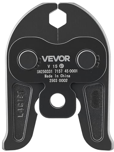 VEVOR V15 Pressback, 15 mm V-rör i rostfritt stål, cementerad krympningsutrustning kompatibel med standardpressverktyg