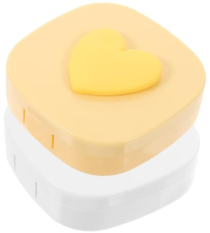 UTHCLO 2juegos Porta Lentillas De Contacto y Maquillaje Estuche Pequeño Diseño Profesional Duradero y Práctico para Exteriores