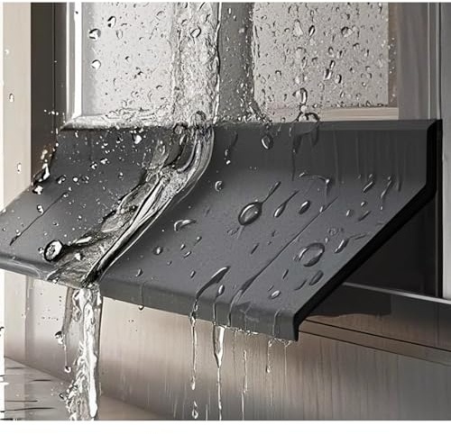 ROFBIHG Barrera Antilluvia para Ventanas, Barra De Protección Autoadhesiva, Evita Filtraciones En Marco Y Pared, para Ventanas, Puertas, Coches, Barrera Impermeable para Ventanas(5m(16.4ft),5.5cm)