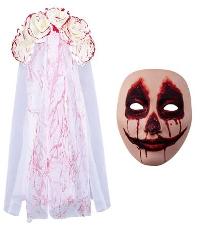 Zanthicia Per Maschera ecologica Materiali EVA e garza per accessori per costumi di Halloween di lunga durata Velo da spargimento sangue
