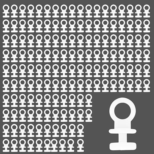 150 unidades de deslizadores de cortina para rieles de 8 mm, rollos de cortina de 10 mm, deslizadores con ojales, ganchos de plástico para cortinas, accesorios para cortina, ventana, puerta, juego de