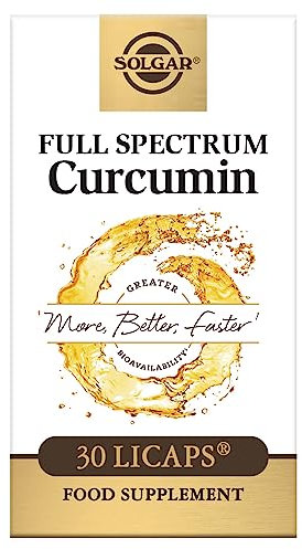 Solgar | Full Spectrum Cúrcuma | Alta Absorción y Biodisponibilidad | Apoyo Articulaciones y Movilidad, Antioxidante Natural, Bienestar Digestivo y Defensas | 30 Cápsulas Blandas