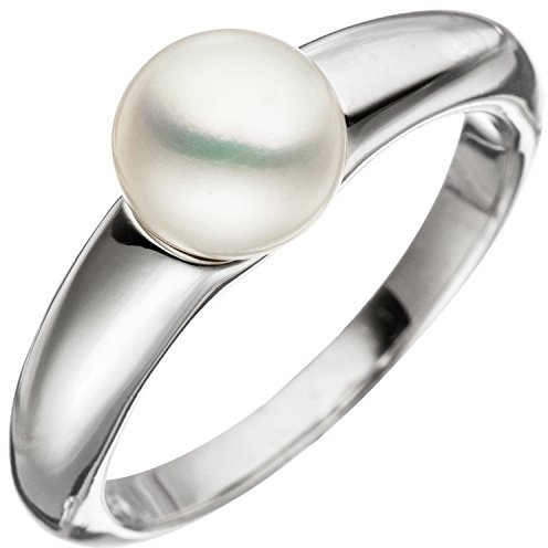 Jobo Damen-Ring aus 925 Sterling Silber mit Perle Größe 62