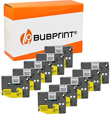 Bubprint 10x TZE-231 kompatibel als Ersatz für Brother P-touch Bänder 12mm TZE231 TZE 231 für Brother P-Touch H101gb H101c H100lb H100r D400 D200 D600vp E110 E550wvp P750w P700 1000 1010