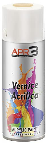 APR3 - Pintura Acrílica en Spray, Color Marfil, RAL 1014, Perfecto para Múltiples Aplicaciones en Exterior e Interior, 400 ml