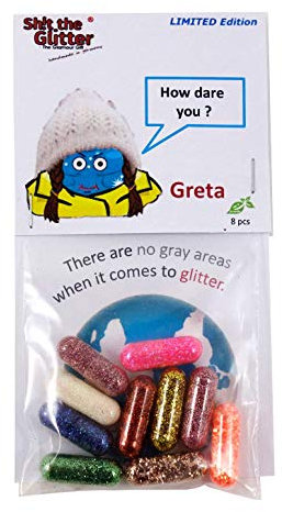 Shit The Glitter - Greta (Exclusiv Edition) / als ECO-Geschenk/Scherzartikel/Spaß-Artikel/Vatertag/Spring Break/Party/Festival