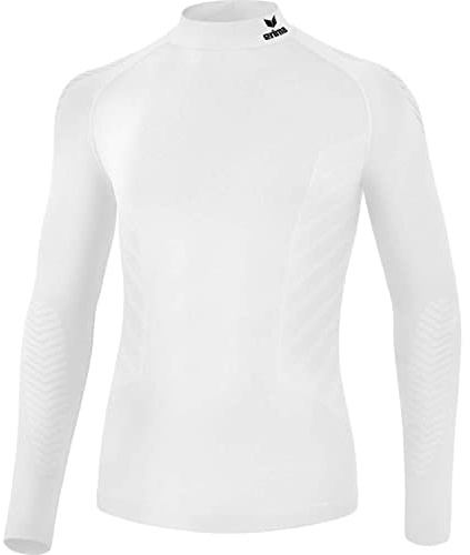 Erima Unisex Erwachsene Athletic Longsleeve 2.0 Turtleneck Funktionsunterwäsche (2252112), weiß, S