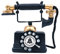 CENPEK Antikes Telefon, kreatives Retro-Telefon, dekoratives Telefon, Harz, Drehwahltelefon, Dekoration, Café, Bar, Fensterdekoration, Heimdekoration, Requisiten (schwarz)